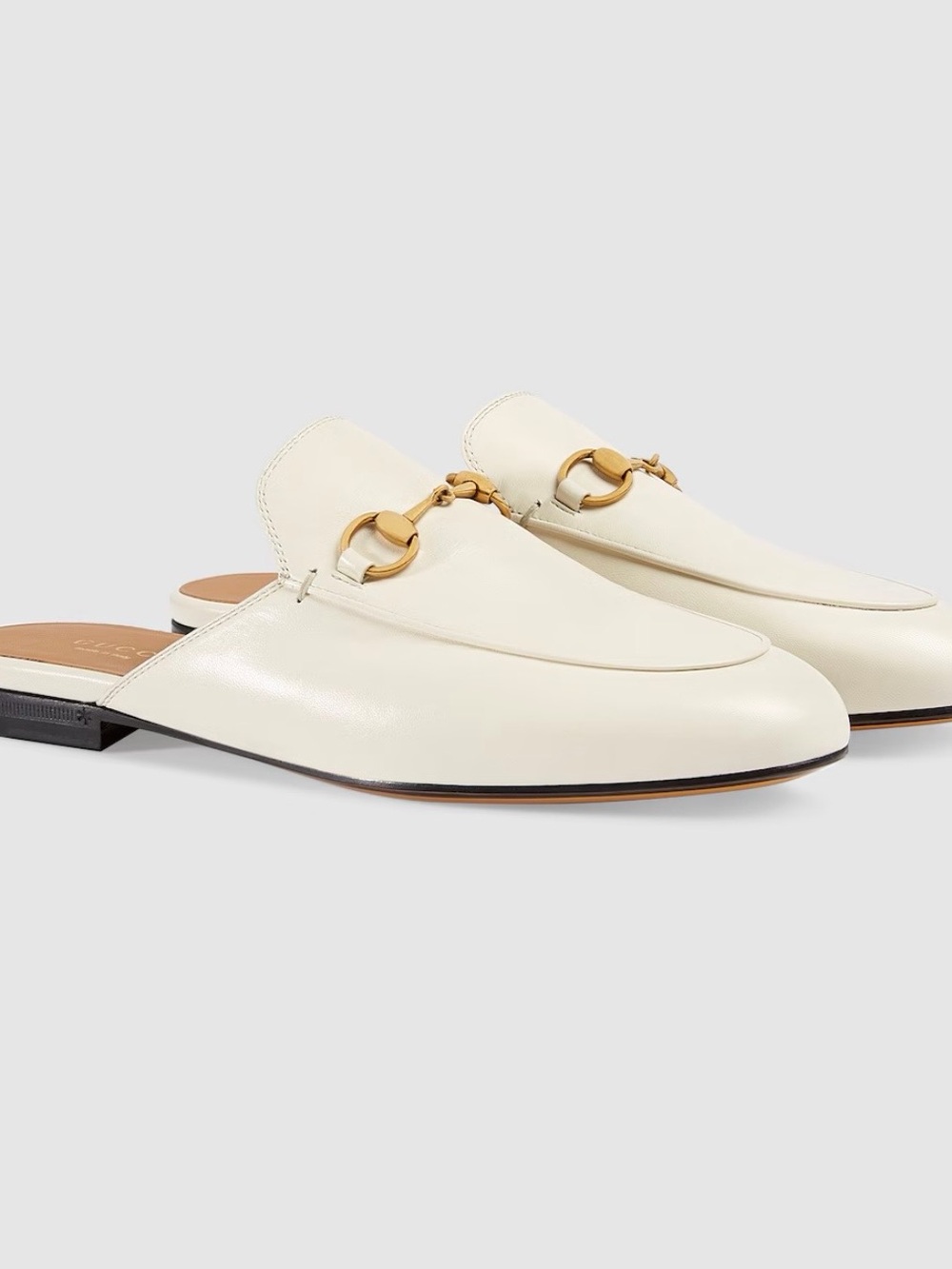 Gucci Princeton’s Women’s White Leather Horsebit Mule - Picture 6 of 10